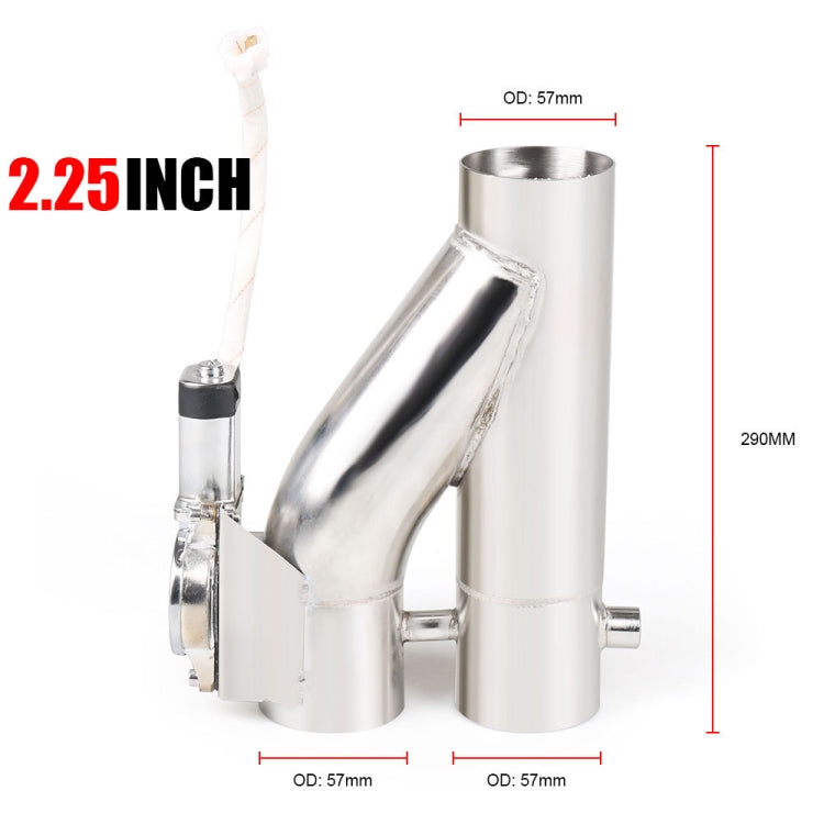 CNSPEED Y Shape 2 In 1 Car Remote Control Electric Exhaust Valve Pipe, Size: 2.25 inch, Size: 2.25 inch CNSPEED Y Shape 2 In 1 Car Remote Control Electric Exhaust Valve Pipe, Size: 2.25 inch, Size: 2.25 inch